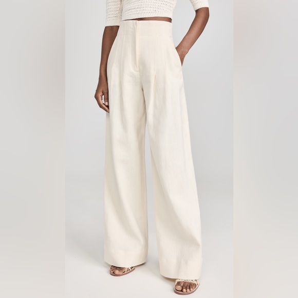 A.L.C. Pants - NWT ALC Bennett Linen High Waisted Wide Leg Pleated Pants Size 8 $495 Retail